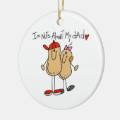 娘 – 私のパパTシャツとギフトについて セラミックオーナメント (左)