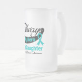 娘-私の常に英雄-卵巣癌 フロストグラスビールジョッキ (正面右)