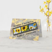 娘 & 義息子 結婚1周年おめでとう カード (黄色い花)