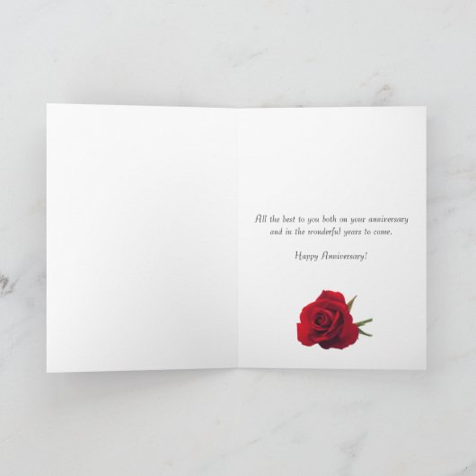 娘&義理の息子へ 20周年カード カード (内部)