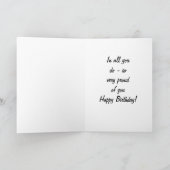 娘=誇りを持ったあなた – バレエ誕生日 カード (内部)