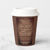 娘Sweet sixteen写真雑誌誕生日 紙コップ (裏面)