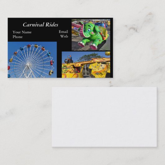 娯楽とカーニバル 名刺 (正面/裏面)