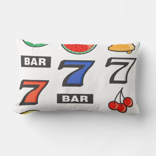 娯楽室のスロットマシンのLumbarの枕 ランバークッション (正面)
