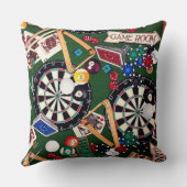 娯楽室はビリヤードカード装飾用クッションを放ちます クッション (裏面)