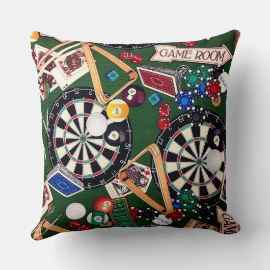 娯楽室はビリヤードカード装飾用クッションを放ちます クッション (裏面)
