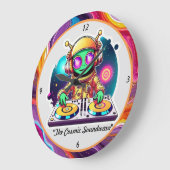 婉曲なエイリアンビート ラージ壁時計 (傾斜)