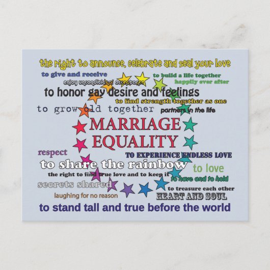 婚姻の平等 ポストカード (正面)