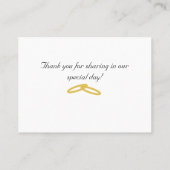 婚姻バラ プレイスカード (裏面)