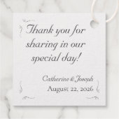 婚姻モノグラムのバラ フェイバータグ (裏面)