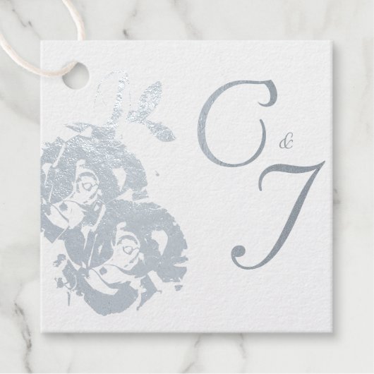 婚姻モノグラムのバラ フェイバータグ (正面)