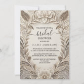 婚姻伝統的誓書の更新ブライダルシャワー 招待状 (正面)