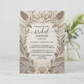 婚姻伝統的誓書の更新ブライダルシャワー 招待状 (スタンド正面)