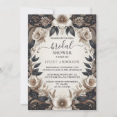 婚姻伝統的誓書の更新ブライダルシャワー 招待状 (正面)