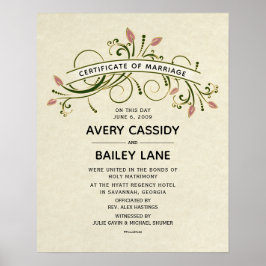 「婚姻結婚証明書」の証明書 ポスター