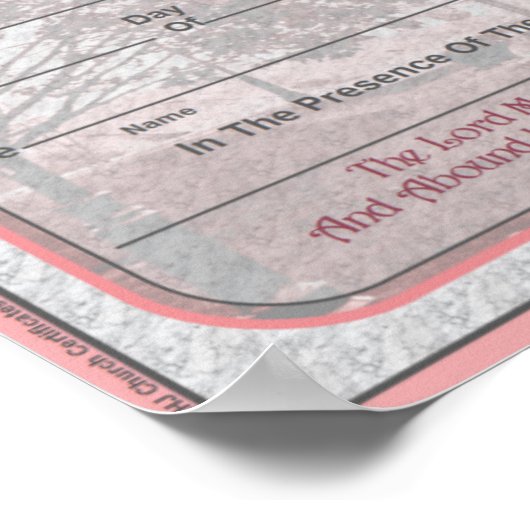 婚姻証明書のクラシックデザイン ポスター (角)