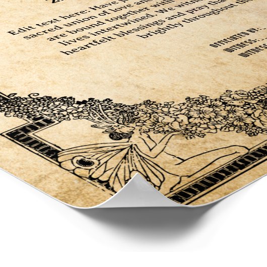 婚姻証明書ヴィンテージ異教のDRUID ポスター (角)