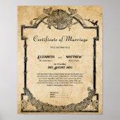 婚姻証明書ヴィンテージ異教のDRUID ポスター (正面)