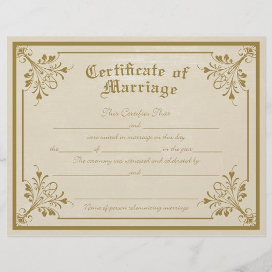 婚姻証明書 チラシ (正面)