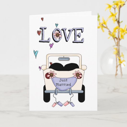 婚姻 カード (黄色い花)