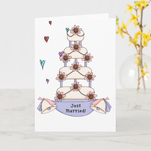 婚姻 カード (黄色い花)