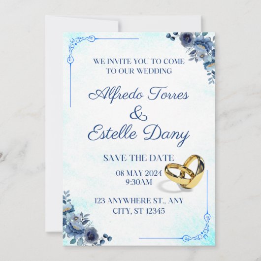 婚姻 招待状 (裏面)