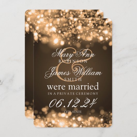 婚活きらめく灯金ゴールド 案内状 (正面/裏面)