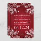 婚活エレガントヴィンテージ旋回2赤 案内状 (正面/裏面)