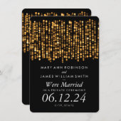 婚活エレガント金ゴールド灯 案内状 (正面/裏面)