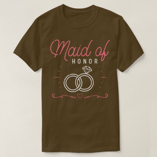 婚礼の伴娘 ウェディング ブライダルシャワー 結婚 女性 Tシャツ (デザイン正面)