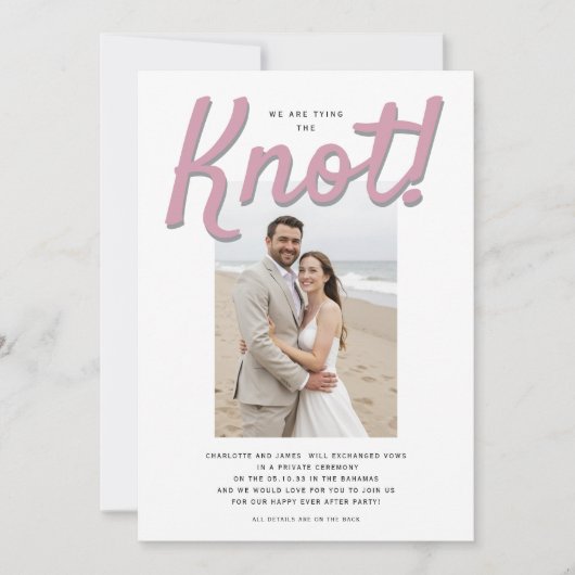 婚礼の儀モダン式 招待状 (正面)