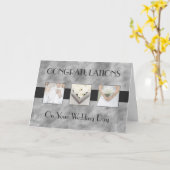 婚礼の日のトリプティク カード (黄色い花)