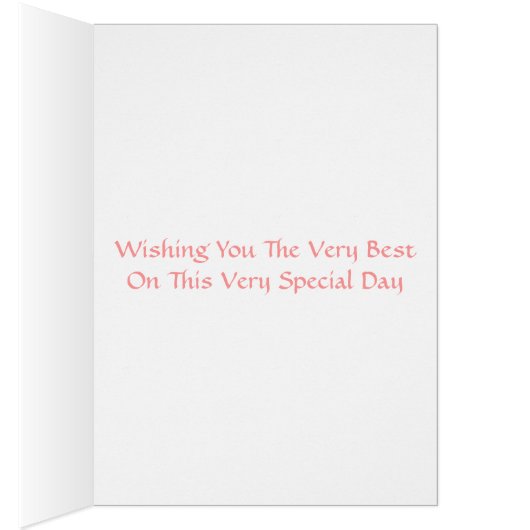 婚礼の日カード (内側 (右))