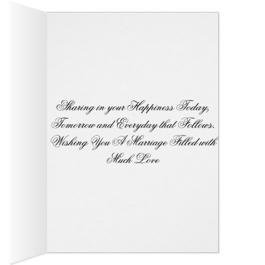 婚礼の日カード (内側 (右))