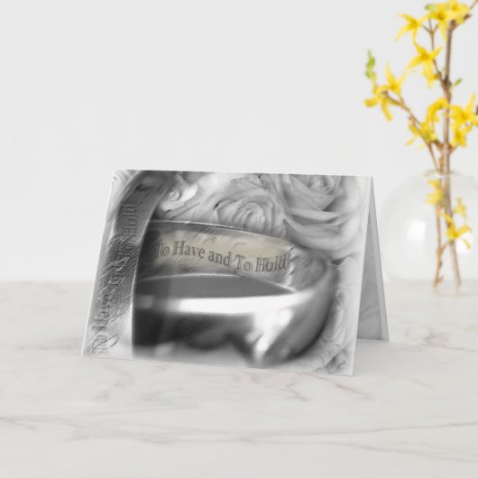 婚礼の日カード カード (黄色い花)