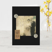 婚礼の日、50年間の結婚のおめでとう カード (黄色い花)