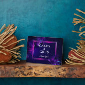 婚礼カードがネオン素晴らし・トロピカルな葉に染まる フォトプラーク (側面)