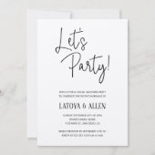 婚礼パーティー素朴の駆け落ち 招待状 (正面)