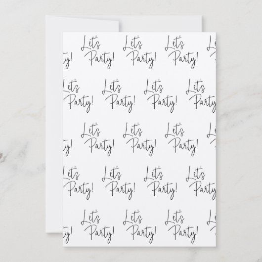 婚礼パーティー素朴の駆け落ち 招待状 (裏面)