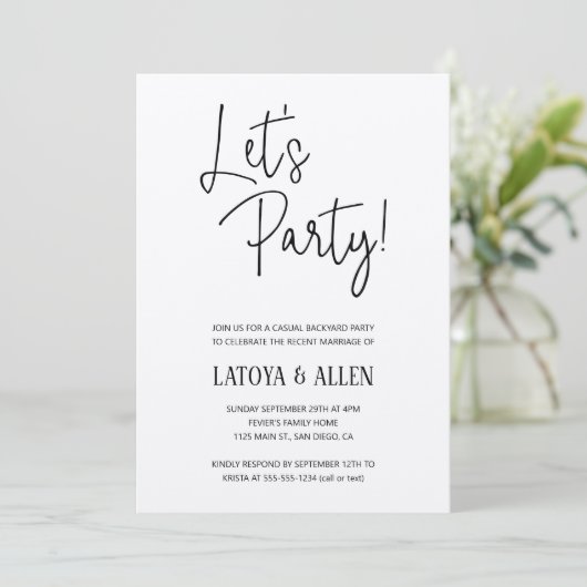 婚礼パーティー素朴の駆け落ち 招待状 (スタンド正面)