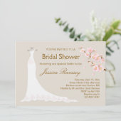 婚礼衣裳、桜のブライダルシャワー 招待状 (スタンド正面)