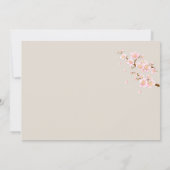 婚礼衣裳、桜のブライダルシャワー 招待状 (裏面)