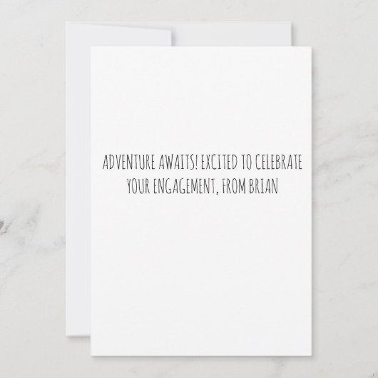 婚約おめでとうおもしろいカードCow Card 招待状 (裏面)