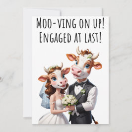 婚約おめでとうおもしろいカードCow Card 招待状