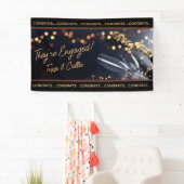 婚約おめでとうのカップルのバナー 横断幕 (インサイチュ)