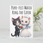 婚約おめでとうカード猫好きカード 招待状 (スタンド正面)