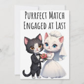 婚約おめでとうカード猫好きカード 招待状 (正面)