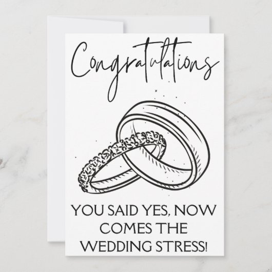 婚約おめでとうカード 招待状 (正面)