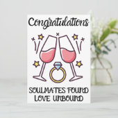 婚約おめでとうカード 招待状 (スタンド正面)