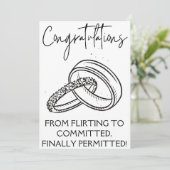 婚約おめでとうカード 招待状 (スタンド正面)